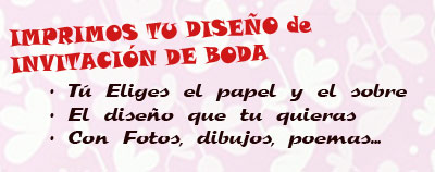 Imprimimos tu diseño de invitación de boda